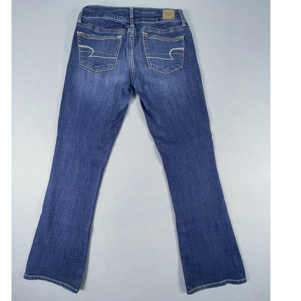 American Eagle Jeans Womens 2 Skinny Kick Super Stretch Low Rise Flare Denim - Picture 9 of 10